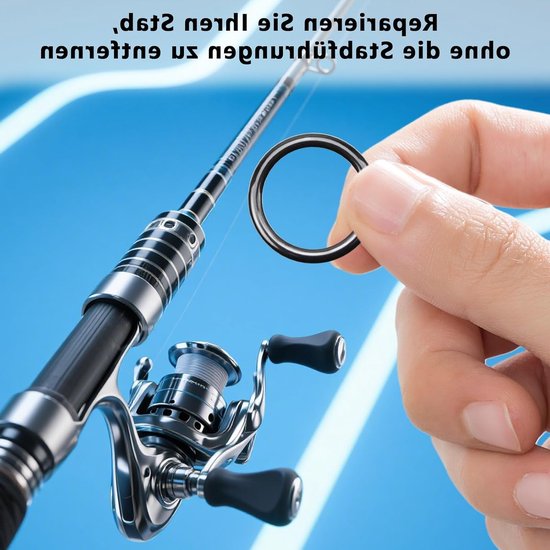 Complete Set van 160 Vissersringen in 15 Maten, Keramische Gidsen van 3.7 mm tot 30 mm, Reparatieset voor Hengels — afbeelding 5