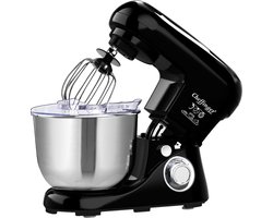 Cheffinger Keukenmixer - Zwart - 6.5L Mengkom - Keukenrobot - 3 Accessoires - Keukenmachine - 1600W