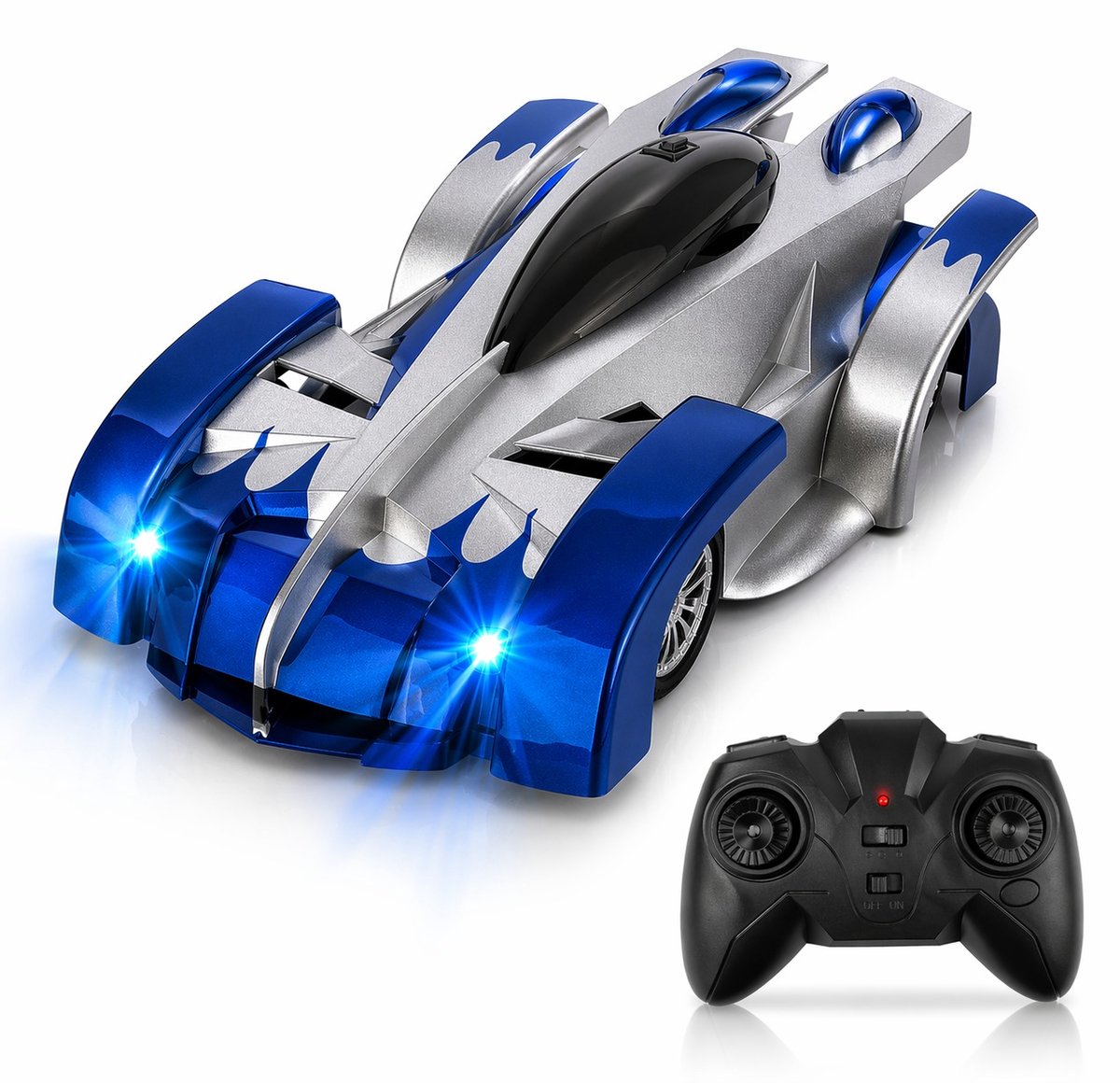 RC Klim Auto – Rijdt op Muren & Plafond met LED en Afstandsbediening