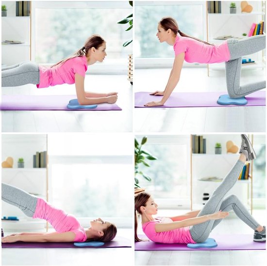 Yoga Kniekussen Set van 2 - Antislip Yoga Mat Ondersteuning Kussen voor Knieën, Handen en Ellebogen - Lichtgewicht en Comfortabel - 20 x 20 cm — afbeelding 2