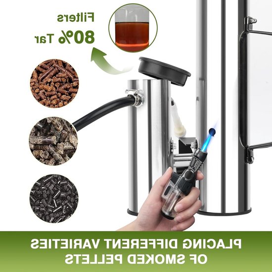 Upgrade RVS Koud Rookgenerator voor Rookovens met Pomp - Ideaal voor BBQ en Roken van Vlees, Vis en Kaas — afbeelding 3