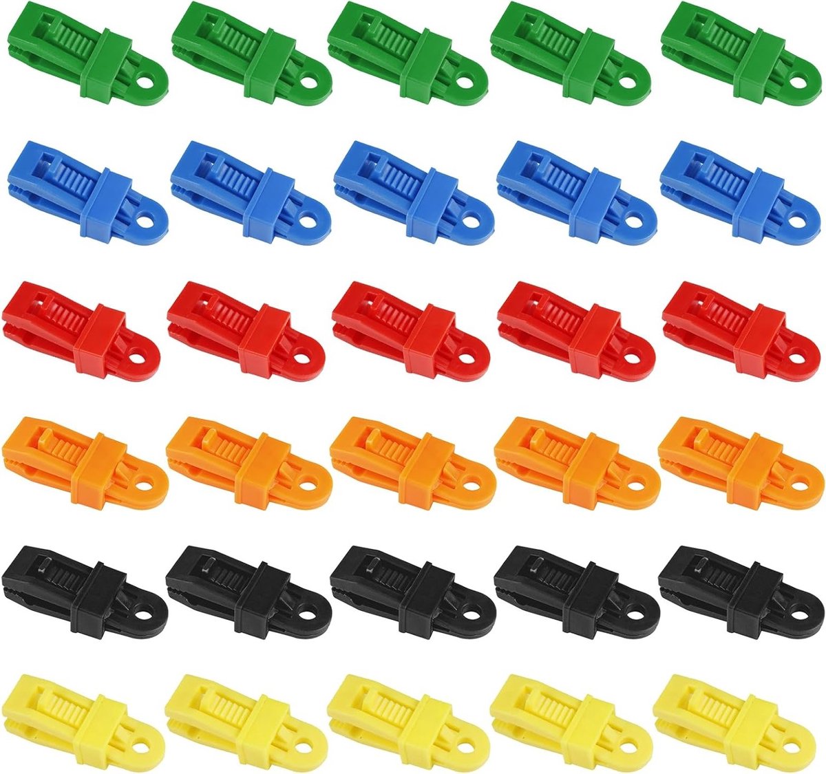 30 Stuks Herbruikbare Tarpaulin Clips voor Zonnescherm en Winddichte Tent, Ideaal voor Buitenactiviteiten, Camping en Bescherming tegen de Zon