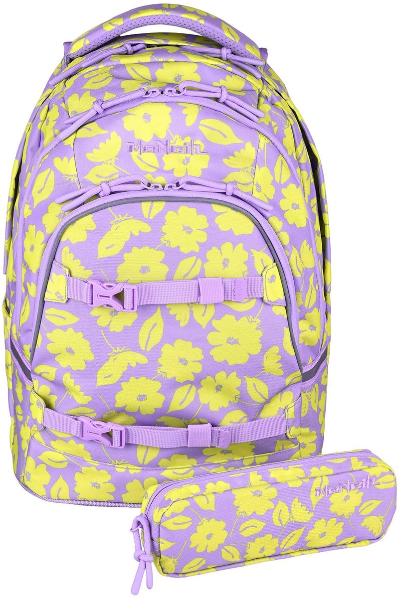 McNeill schoolrugzak Milo School Backpack Flores Lila paars