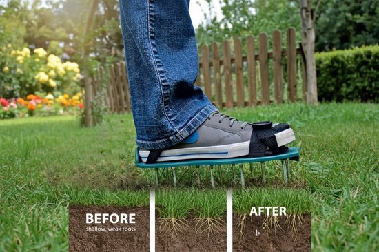 Dutchers® Grasbeluchter Schoenen - Lawn Aerator Spikes - Bodem Beluchter - Tuingereedschap voor Gazon Onderhoud van Dutchers® — afbeelding 2