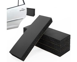 Pack van 4 Garages Wandbeschermer - Zelfklevend - 30 x 10 x 3 cm - Auto Deurbeschermer - Garage Deur Randbescherming - EVA Foam voor Auto Deuren - Garage Wanden en Parkeerplaats - Zwart