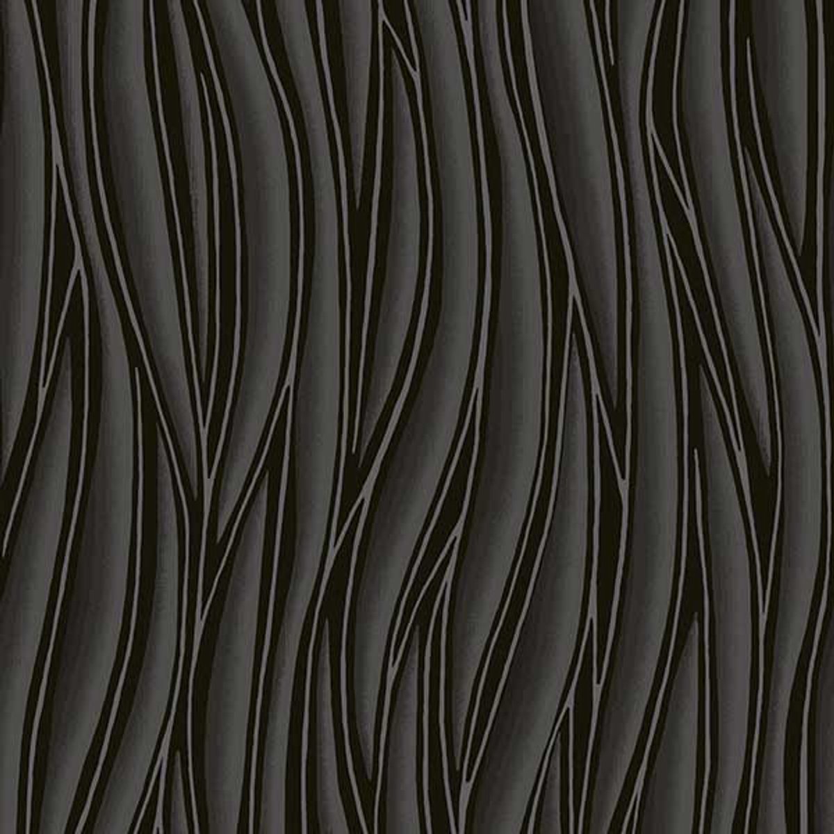 Flügger Fiona Vliesbehang 570530 - Six Senses - Soundless - Zwart - 53cm x 10.05m