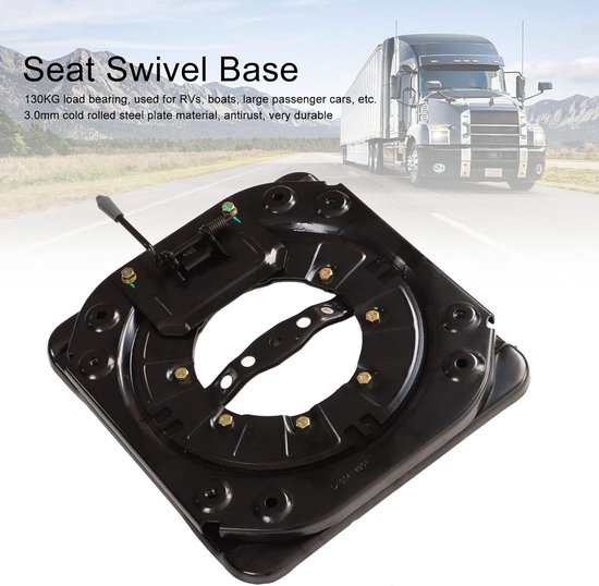 Swivel Car Seat Base - 360 Degree Rotatable - Heavy Duty Seat Conversion Base - Steel Plate for RV Boat Bus - 130kg Capacity — afbeelding 5