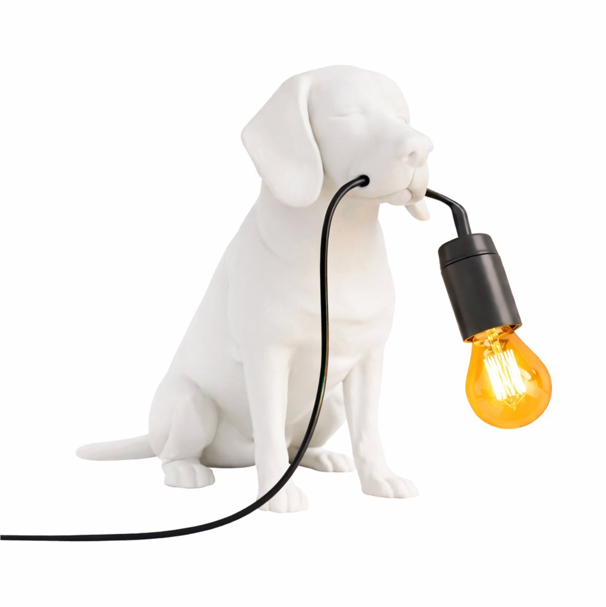Fiastra Beagle tafellamp - hondenlamp - wit - E14 - 30 x 18 x 25 cm