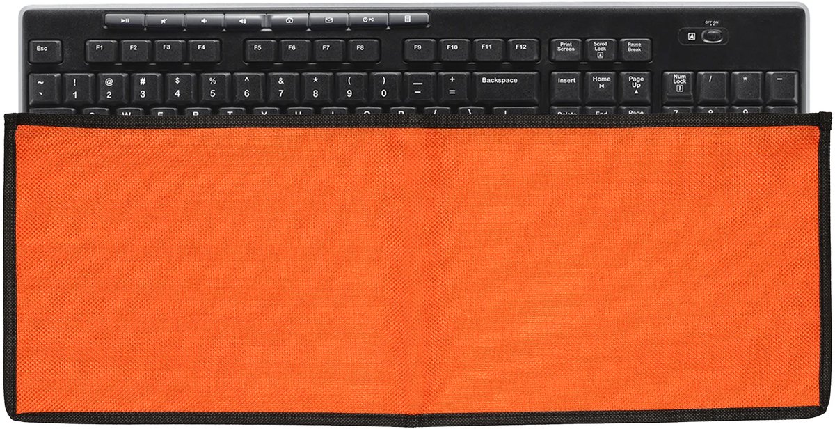kwmobile Toetsenbordhoes voor Logitech MK270 Wireless Toetsenbordetui – Stofbescherming Met Ritssluiting – oranje
