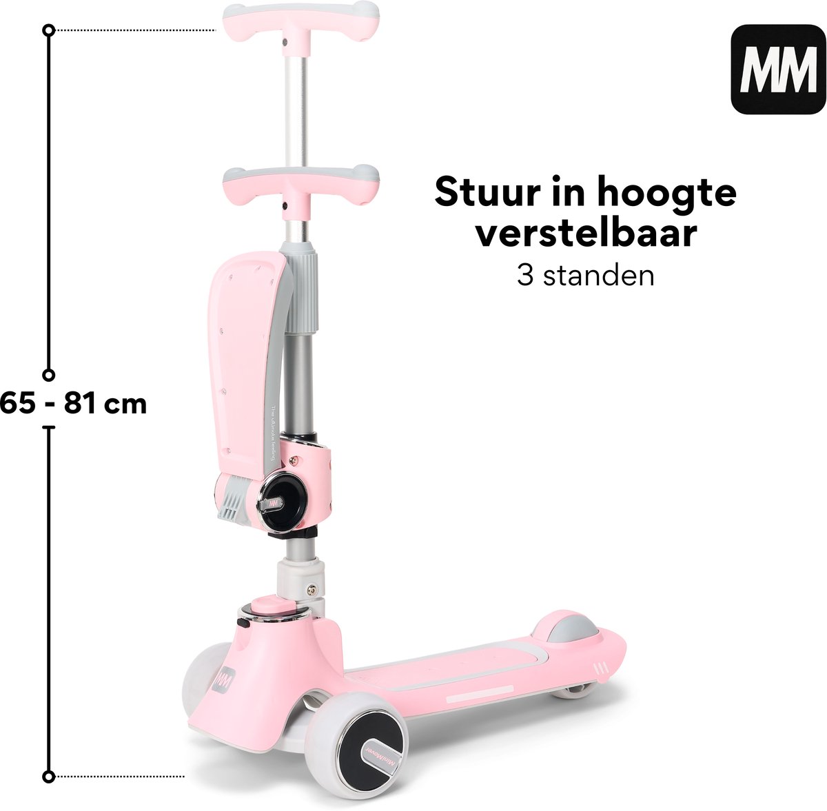 MiniMover Kinderstep 2in1: LED-wielen, 3 wielen, tot 50kg