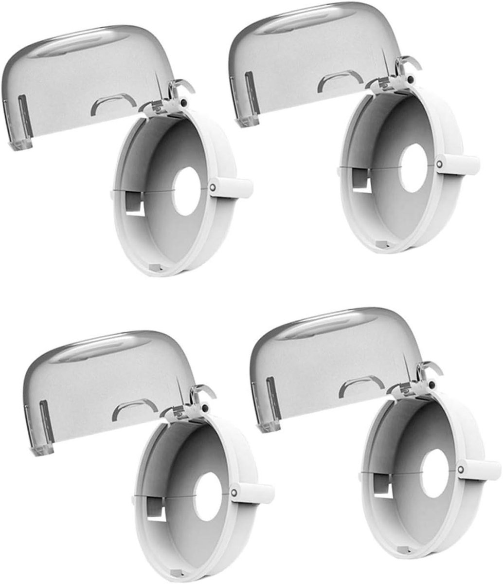 Fornuis Knop Covers Kinderbeveiliging Knoppen Veilig Koken Universeel Ontwerp 4 Stuks Wit