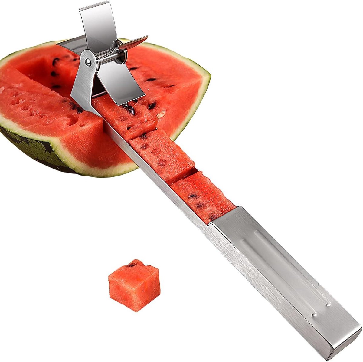 Watermeloensnijder - Keuken Gadget - Fruit Snijden - Roestvrij Staal - 314 cm - Zilver