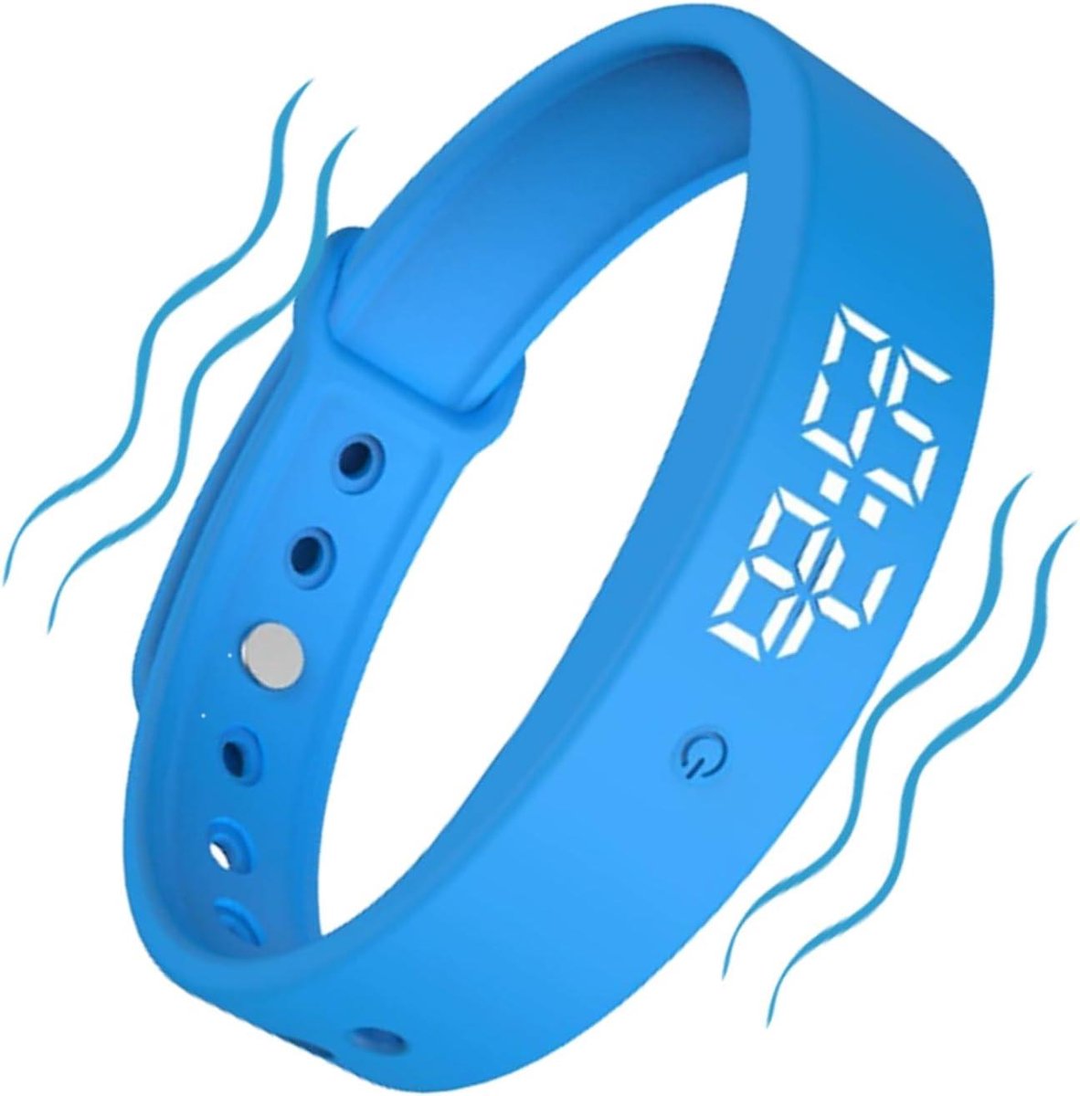 Polswekker Trilarmband - Stille Wekker - Tijdsbeheer - 3 Dagelijkse Alarmen - Niet gespecificeerd - Blauw