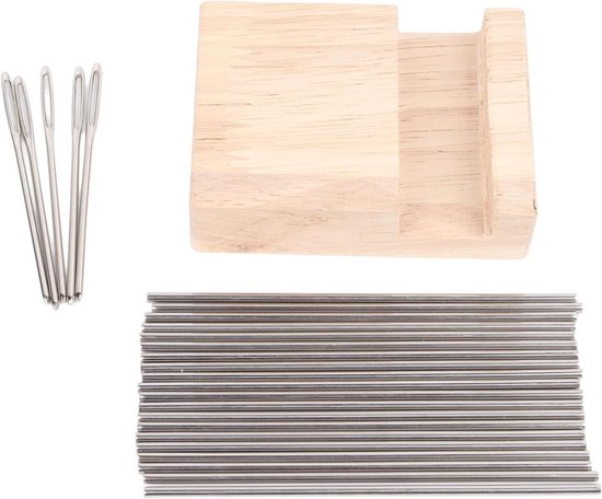 Blokken Set - Haak Blokken - Haken - Houten Basis - 20 Stuks - Houtkleur — afbeelding 4