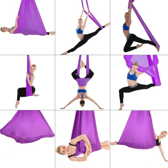Yoga Doek - Luchtacrobatiek Doek - Kracht en Flexibiliteit - Lage Stretch Stof - 4x2.8m - 07 — afbeelding 2