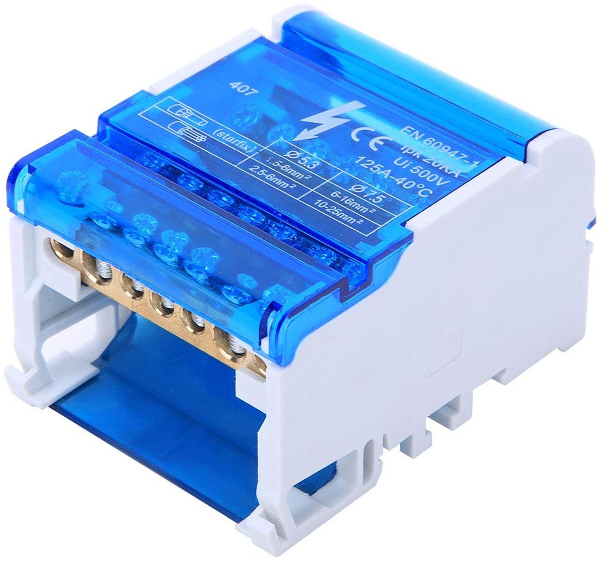 Dailygoods - Dailygoody - Din Rail Junction Box - Terminal Distributiedoos - Professioneel Stroomontwerp - 4-Level - Vlamvertragend - Veilig en Betrouwbaar - Gesch...