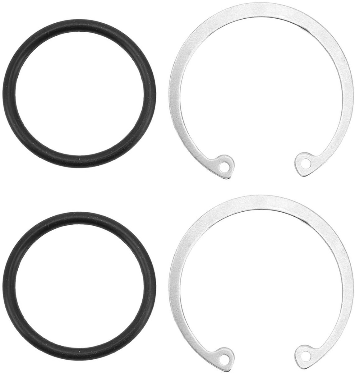 Afblaasventiel Set - O-ringhouder - Motoronderhoud - Hoge Hardheid Metaal - 2 stuks - Zwart