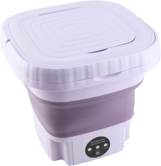 Draagbare Wasmachine - Mini Emmer - Kleding Reinigen - Opvouwbaar Ontwerp - 11 Liter Capaciteit - Wit — afbeelding 5