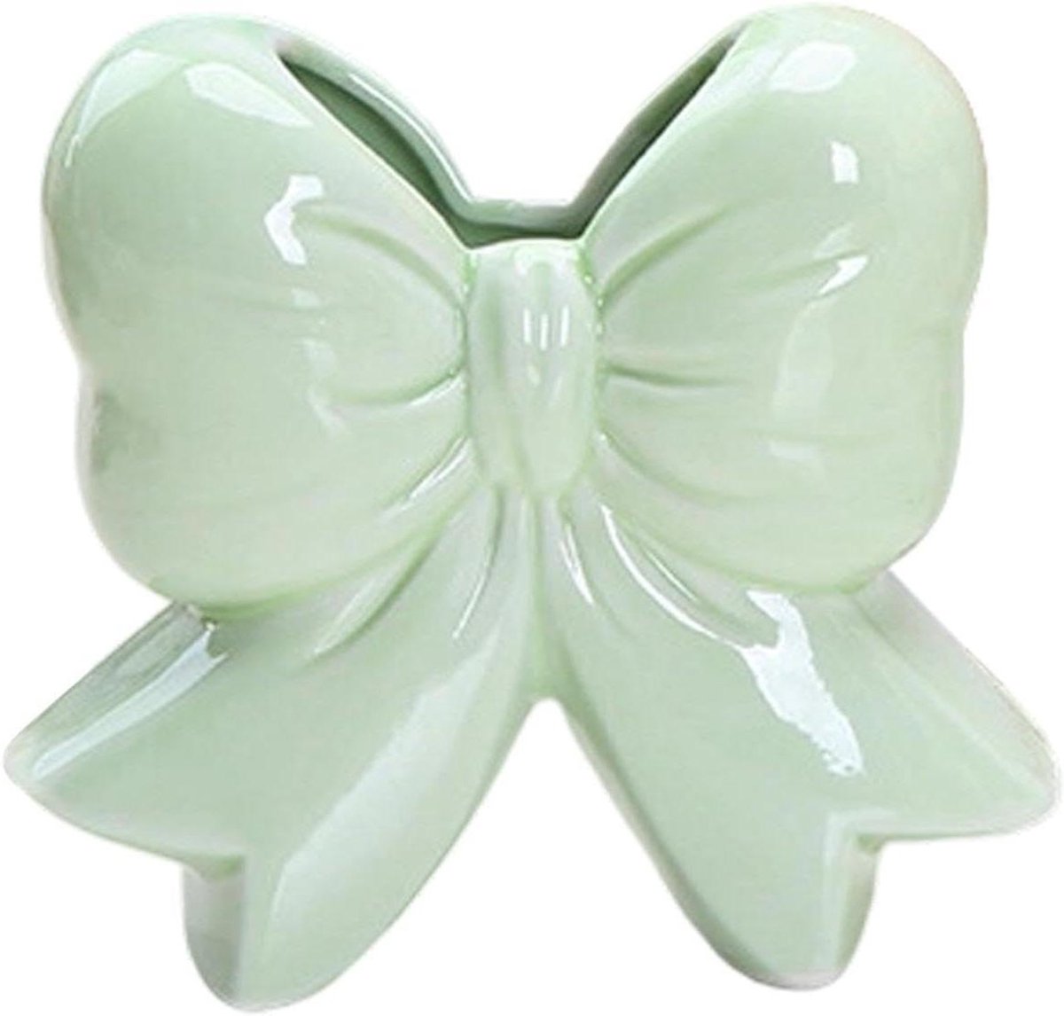 Bow Flower Vaas - Keramische Decoratieve Houder, Elegante Make-up Borstel Opbergpot, Gebru
