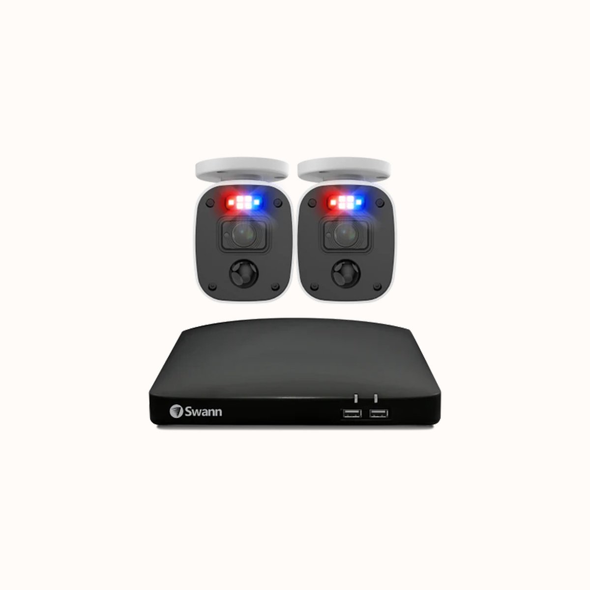 Swannforce - Beveiligingscamera's - 2 Camera's - cctv camerasysteem - 64GB SD Card - geen abonnementskosten - Bullet IP Cameras - Met Microfoon