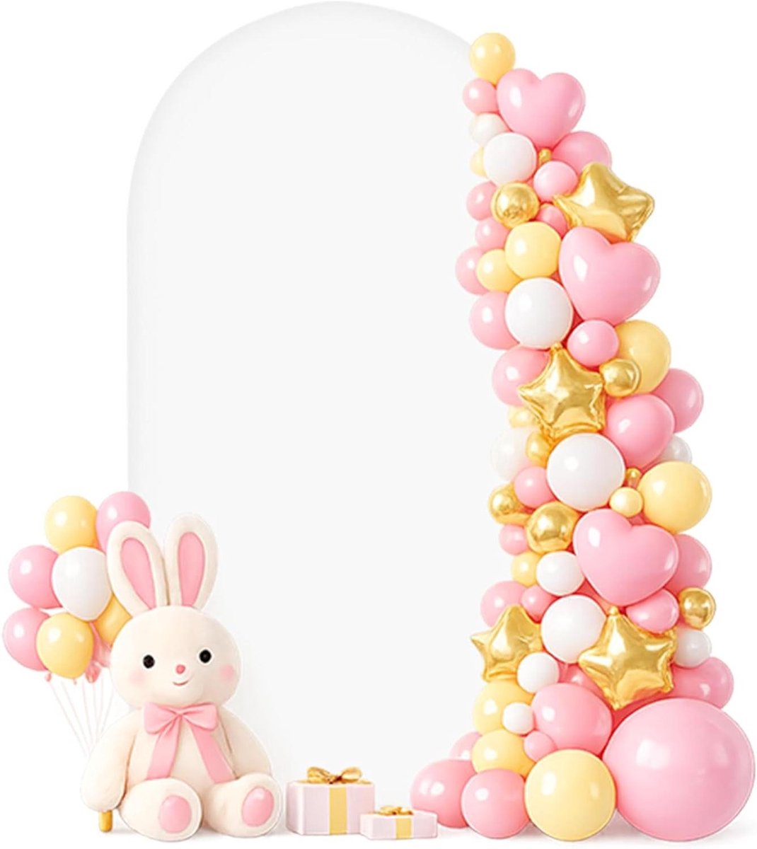 Boog Achtergrond - Decoratie Doek - Feest Aankleden - Dubbelzijdig Effect - 12 x 22 M - Wit