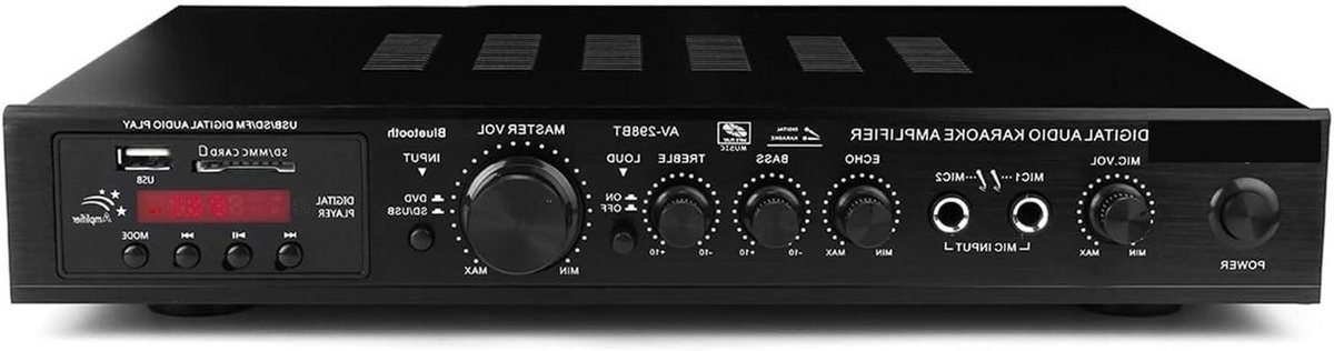Audio Versterker - Surround Sound - Thuisbioscoop Geluid - 5 Kanalen - 2000W Max - Zwart