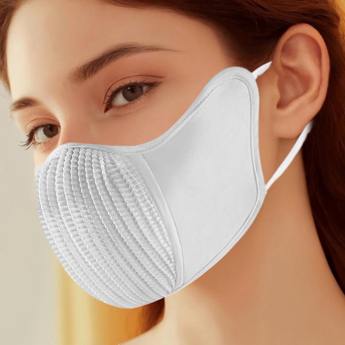 Gezichtsbedekking - Ademend Schild - Buitenactiviteiten - Winddicht Anti-Mist - 15 x 12.5cm - Zwart