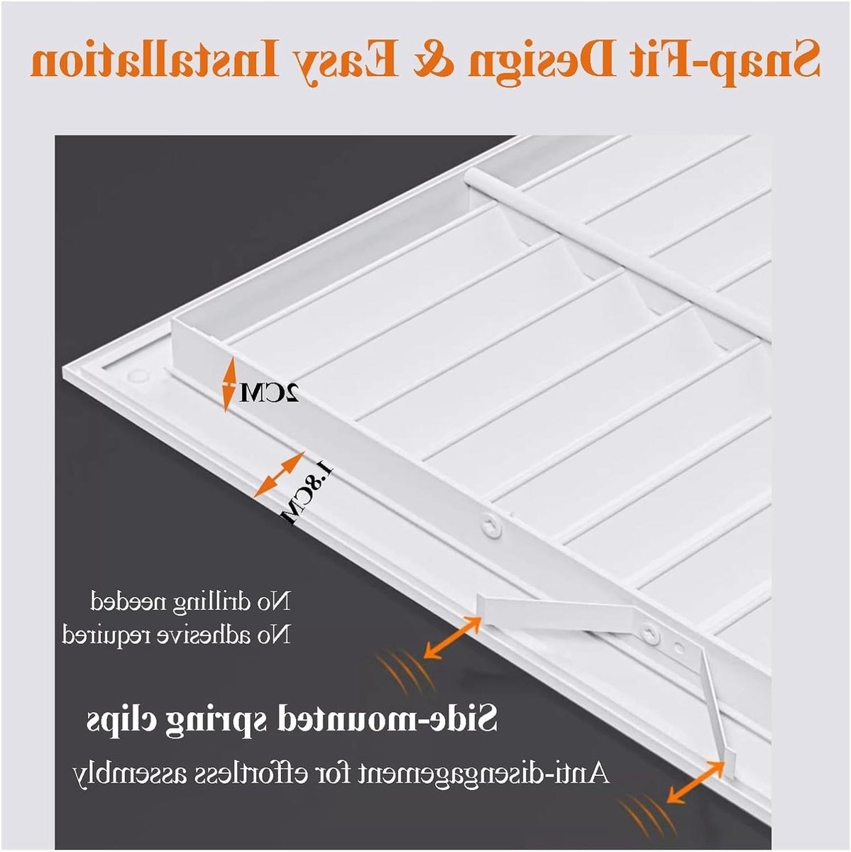 Ventilatiepaneel - Louverrooster - Luchtstroom Verbeteren - Verborgen Ontwerp - 356 x 965 cm - Zwart Grijs