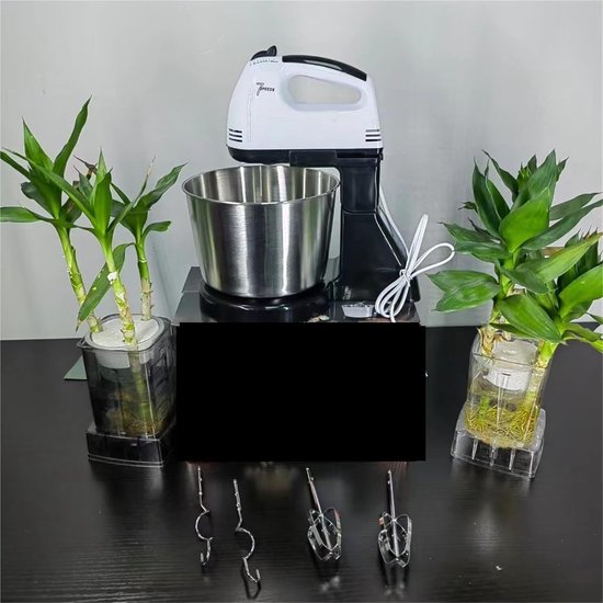 Keukenmixer Roestvrijstaal - Slagroomklopper Handmixer - Bakken en Mixen - Draadloze Bediening - Compact Design - One Color — afbeelding 3