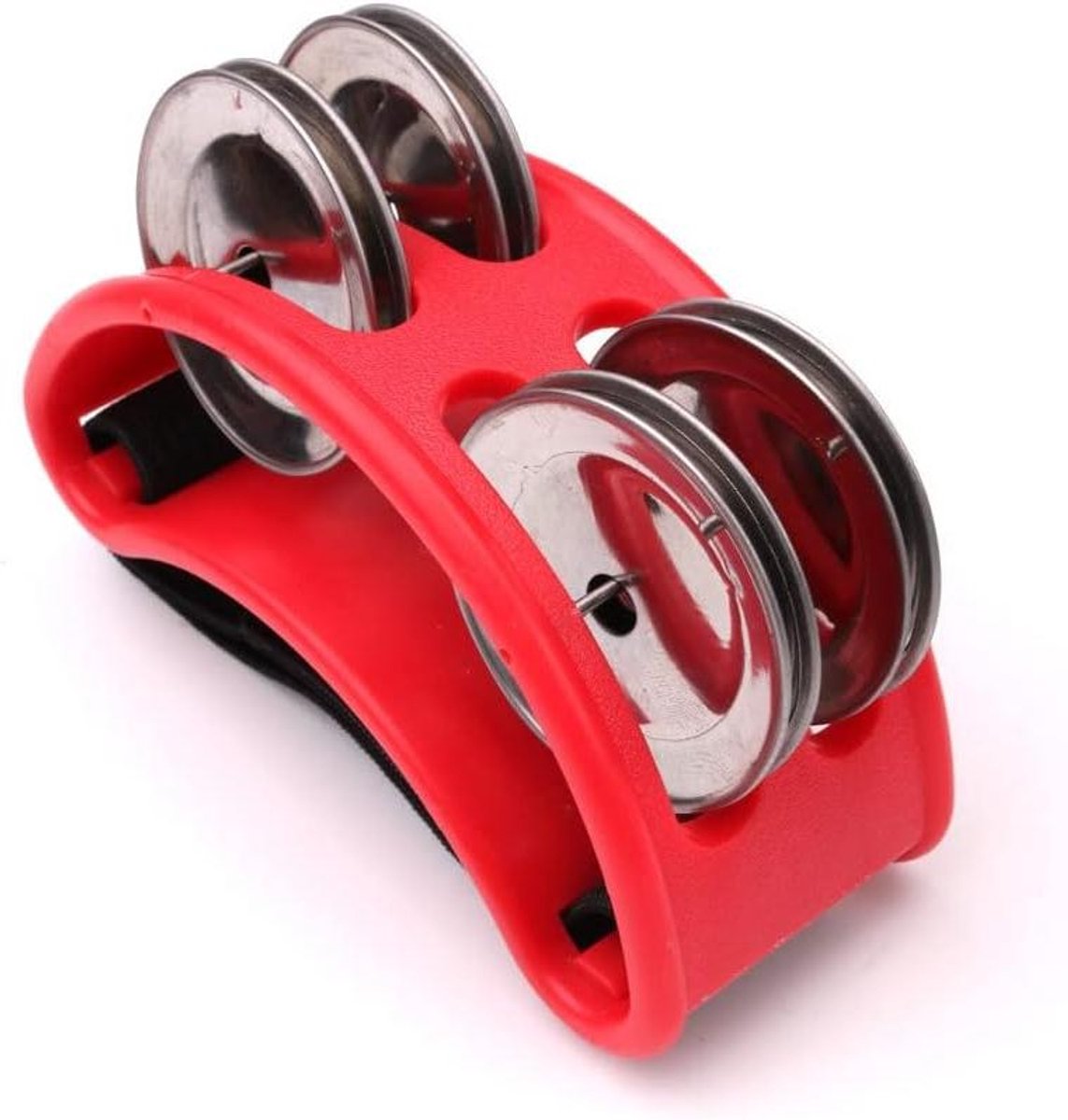 Voettamboerijn - Voetshaker - Muziek Maken - Helder Bel Geluid - 10 cm - Rood