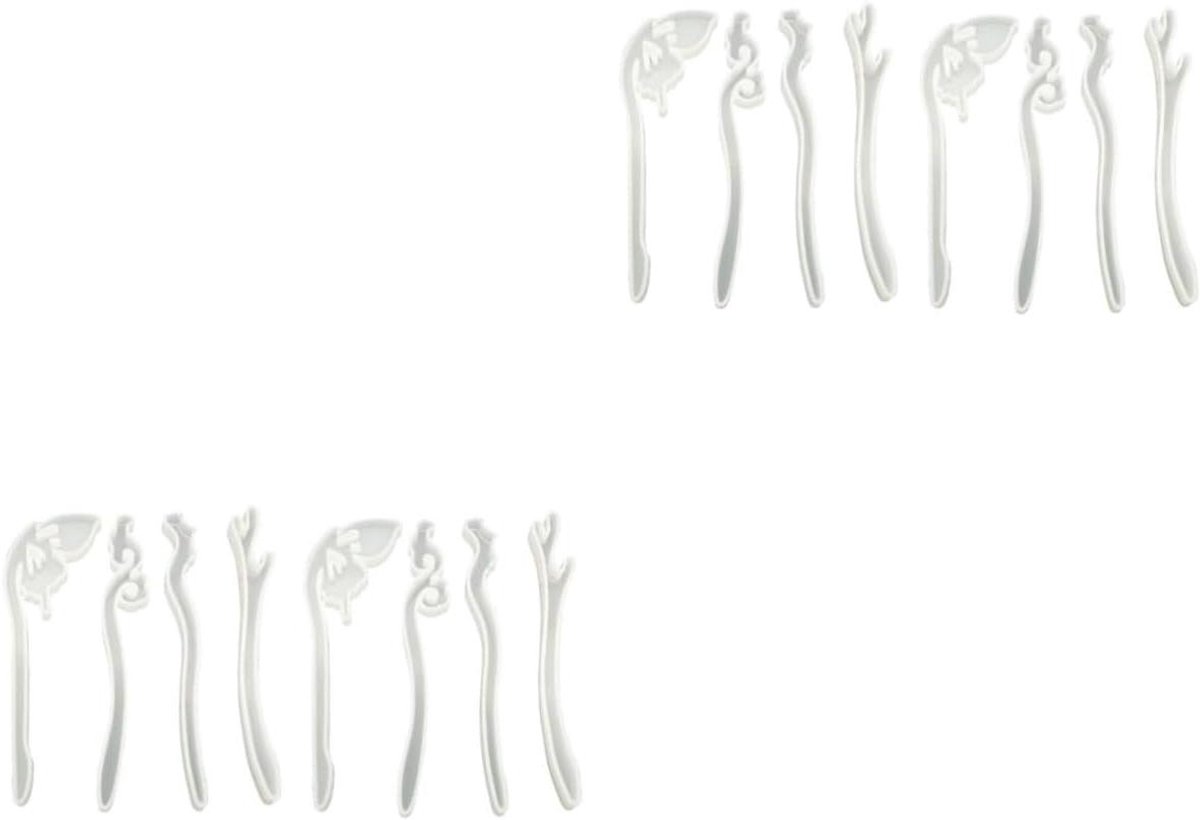 Hars Haar Clip - Siliconen Vormen - Sieraden Maken - Duurzaam Herbruikbaar - 16 Stuks - Wit