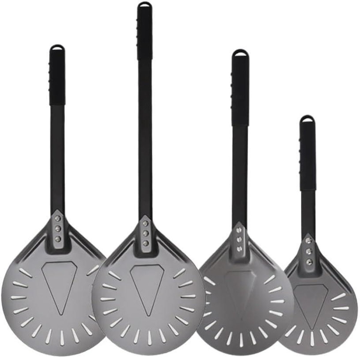 Pizza Schep - Pizzaspade Keuken - Pizza Bakken - Inklapbaar Handvat - 30 cm Diameter - Zilver