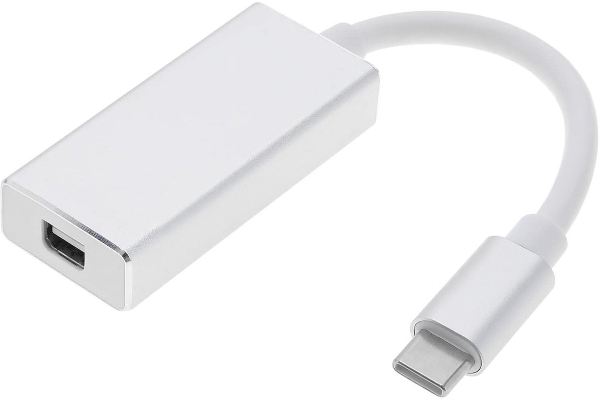 Cosensi - Dailygoods - Dailygoody - USB-C naar Mini DP Adapter - Type C naar Mini DisplayPort - Plug and Play - Zilver - 4K Resolutie - Geschikt voor Computer en Laptop