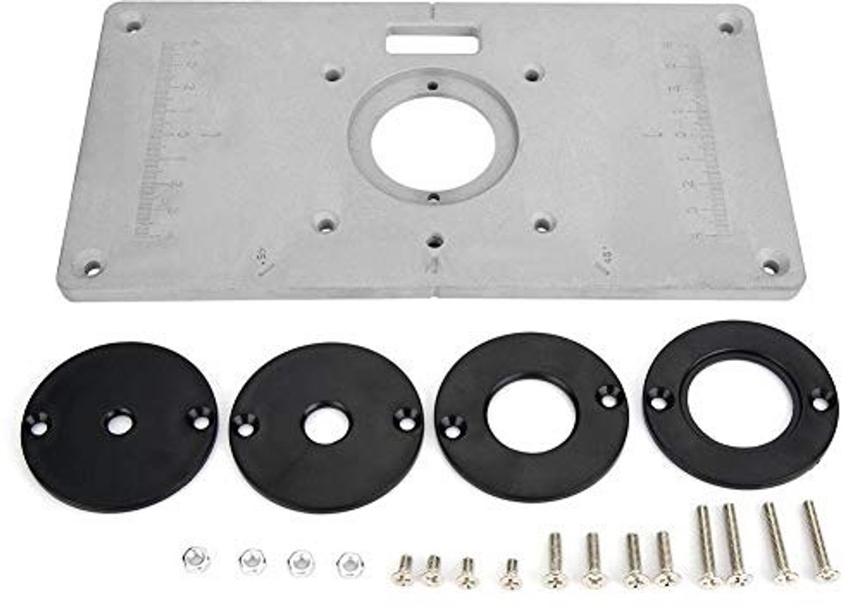 Cosensi - Dailygoody - Aluminium Router Tafel Inzetplaat - 235mm x 120mm voor Veilig en Precisie Frezen - Optimale stabiliteit - Ideaal voor hobbyisten - Geschi...