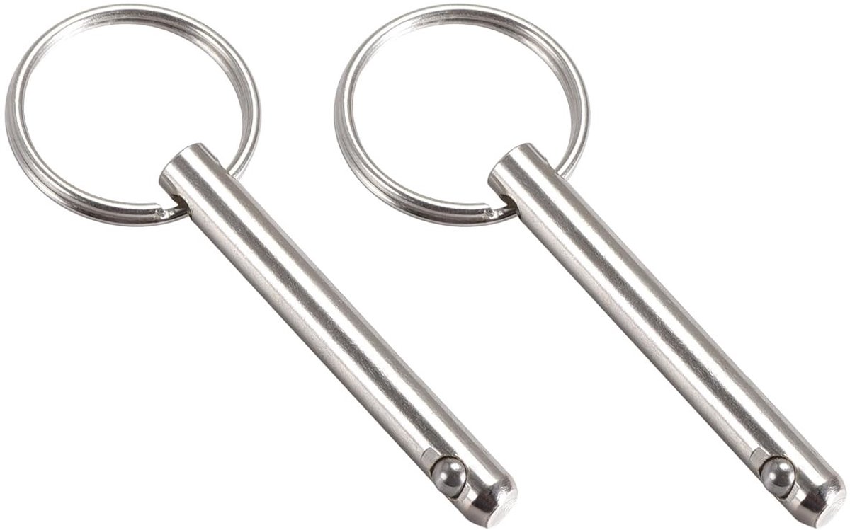 Cosensi - Dailygoods - Snelsluiting Pennen 6 mm x 45 mm 2 Stuks Koolstofstaal
