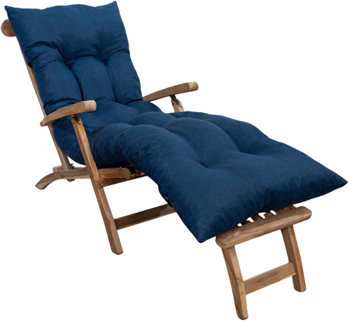 Bananair - Ligbedkussen - Tuinkussen - Zonnebed Kussen voor Tuin - Middernachtblauw - 185 x 60 x 15 cm