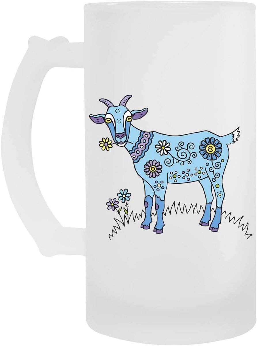 Bierpul Glas - Mok Drinken - Genieten van Drankjes - Uniek Bloemendesign - 400 ml - Transparant
