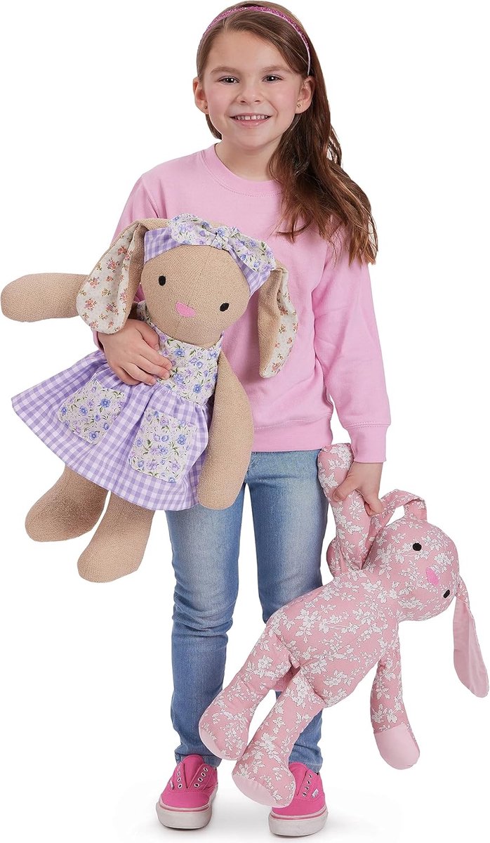 Naaipatroon Knuffels - Dieren Patroon - Zelf Maken - Inclusief Kleding - 15 Inch - Meerkleurig — afbeelding 3