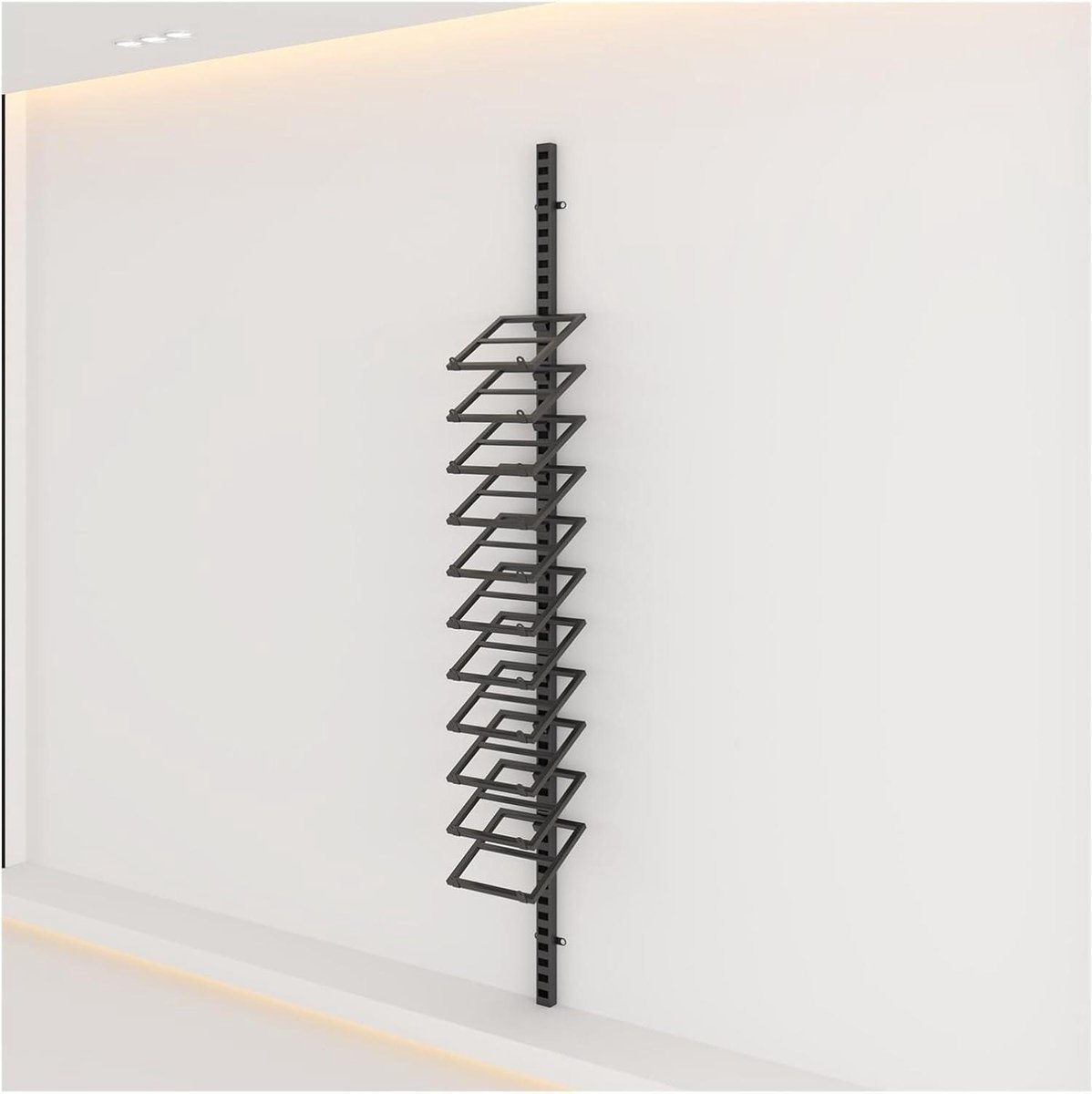Tegeldisplayrek - Vloerstandaard - Producten Presenteren - 11-Laags Ontwerp - 200 cm - Goud