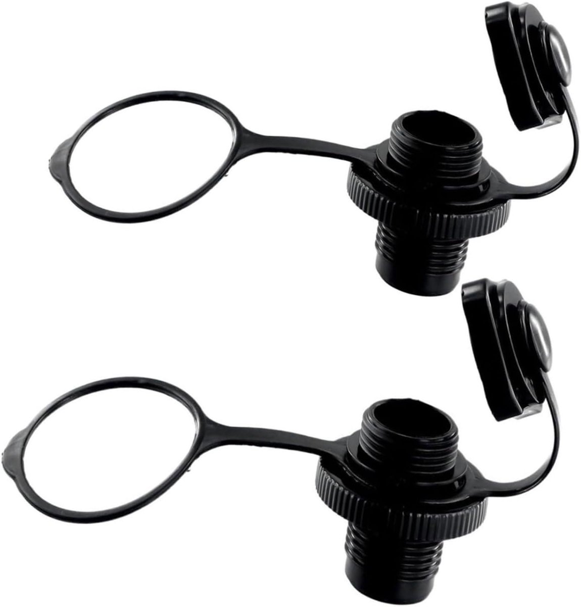 Vervangende Klep - Luchtventiel - Opblaasbare Boot - Eenrichtingsspiraal - 22 mm schroefdraad - Zwart