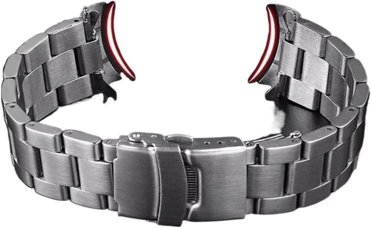 Horlogeband Roestvrij Staal - Metalen Band - Horloge Vervangen - Vouwsluiting Gesp - 18 20 22mm - Zilverkleurig