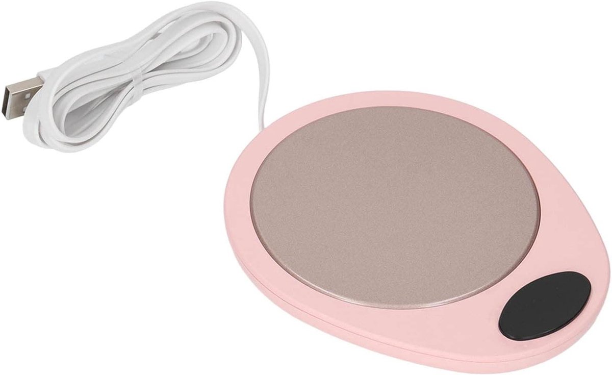 Mokverwarmer - Bekerwarmer - Dranken Warm Houden - Automatische AAN/UIT - USB - Roze Wit