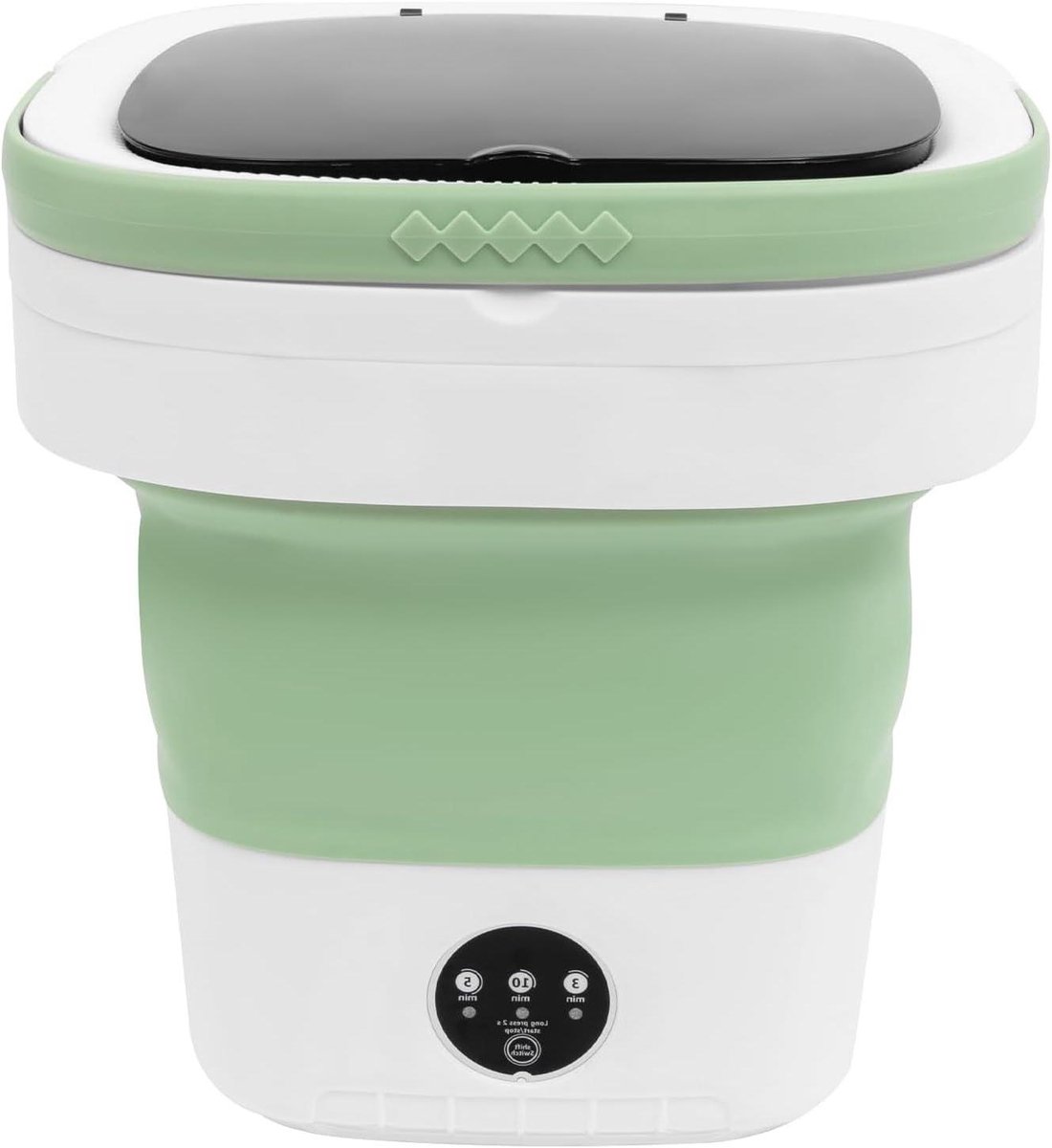 Draagbare Mini Wasmachine Opvouwbare Wascilinder Kleine Wasjes Centrifuge Functie 12L Capaciteit Groen