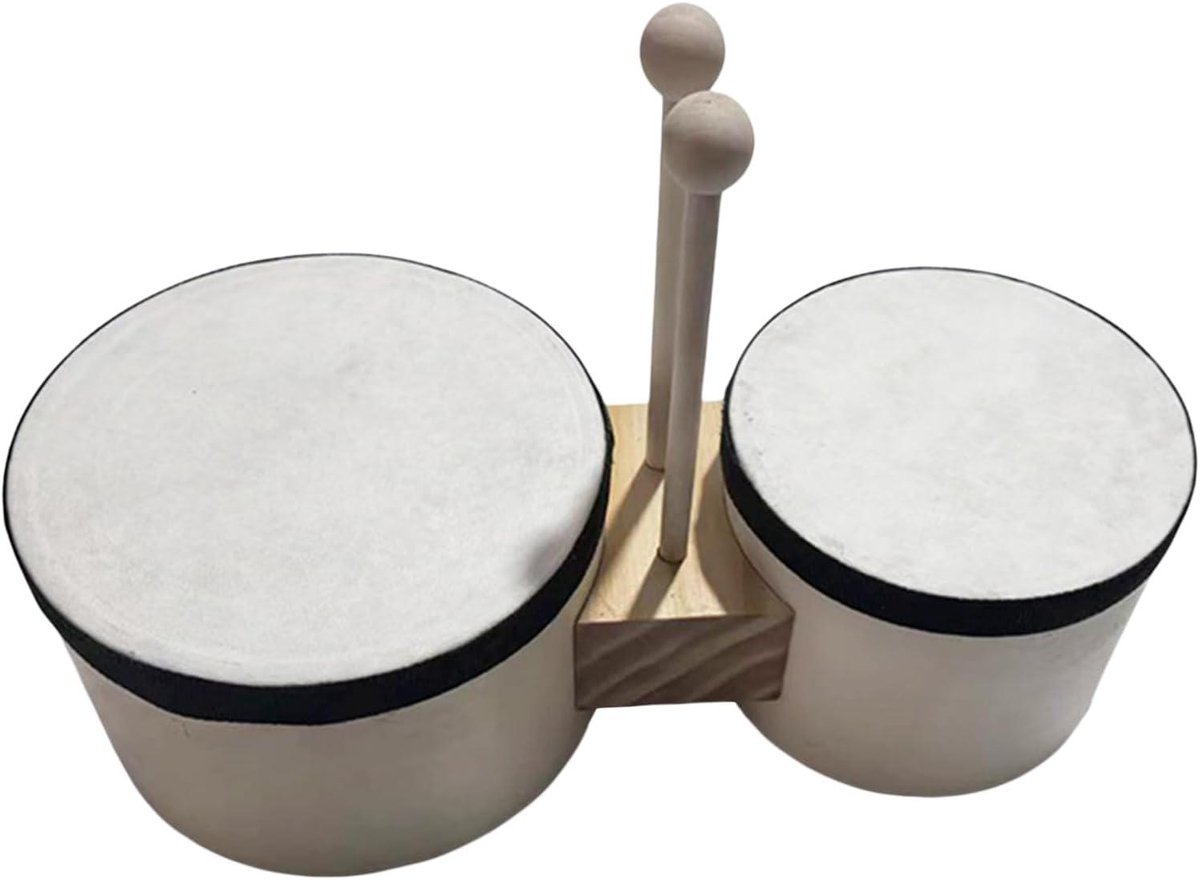 Bongo Trommel - Percussie instrument - Muziek leren - Compact en draagbaar - 31 x 10 x 15 cm