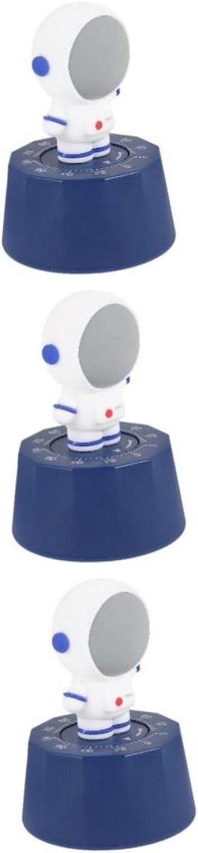 Leertimer Set - Mechanische timers - Studietijd Organiseren - Cartoon Ontwerp - 3 Stuks - Blauw
