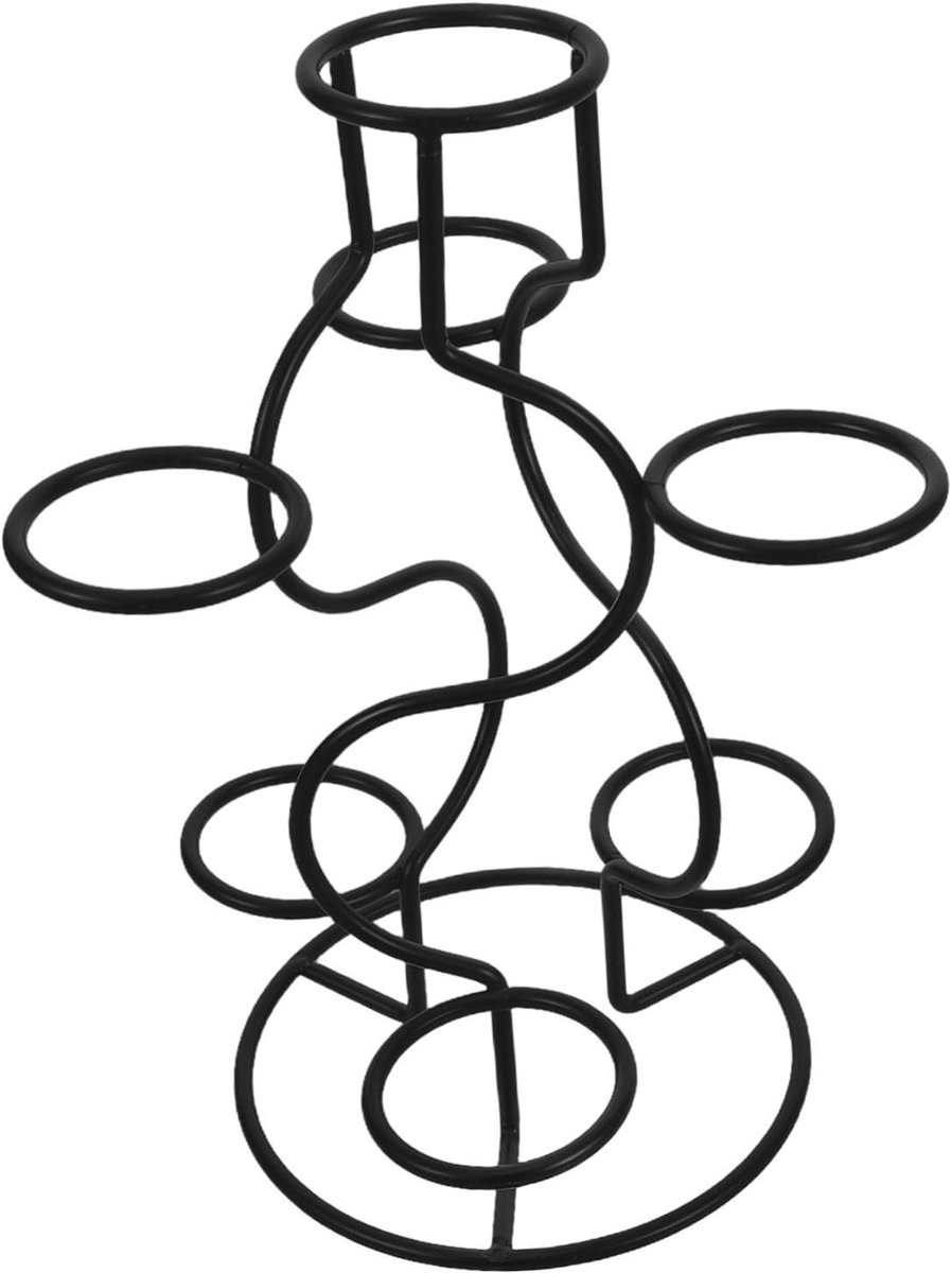Metalen Bol Stand - Display Houder - Decoratie Presenteren - Antislip Basis - 21.5 cm - Zwart