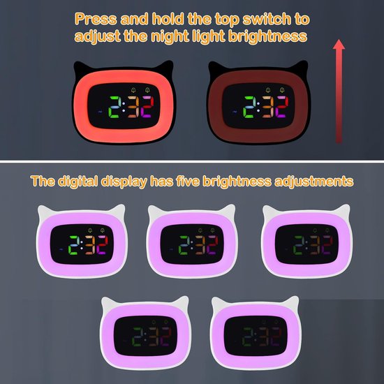 Kinderwekker - Digitale Wekker Slaapkamer - Slaaptrainer Kinderen - kinderklokje — afbeelding 4