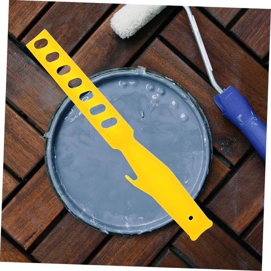 Roerstaaf Verf - Mengstaaf Plastic - Verf Mengen - Lichtgewicht Ontwerp - 20.5 cm - Geel — afbeelding 3