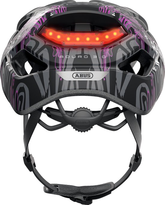 Fietshelm ABUS ADURO 3.0 LED maori blackberry S - 51-55 cm - zwart - Geschikt voor gebruik op elektrische fietsen - stadsfietsen - 295 g — afbeelding 2