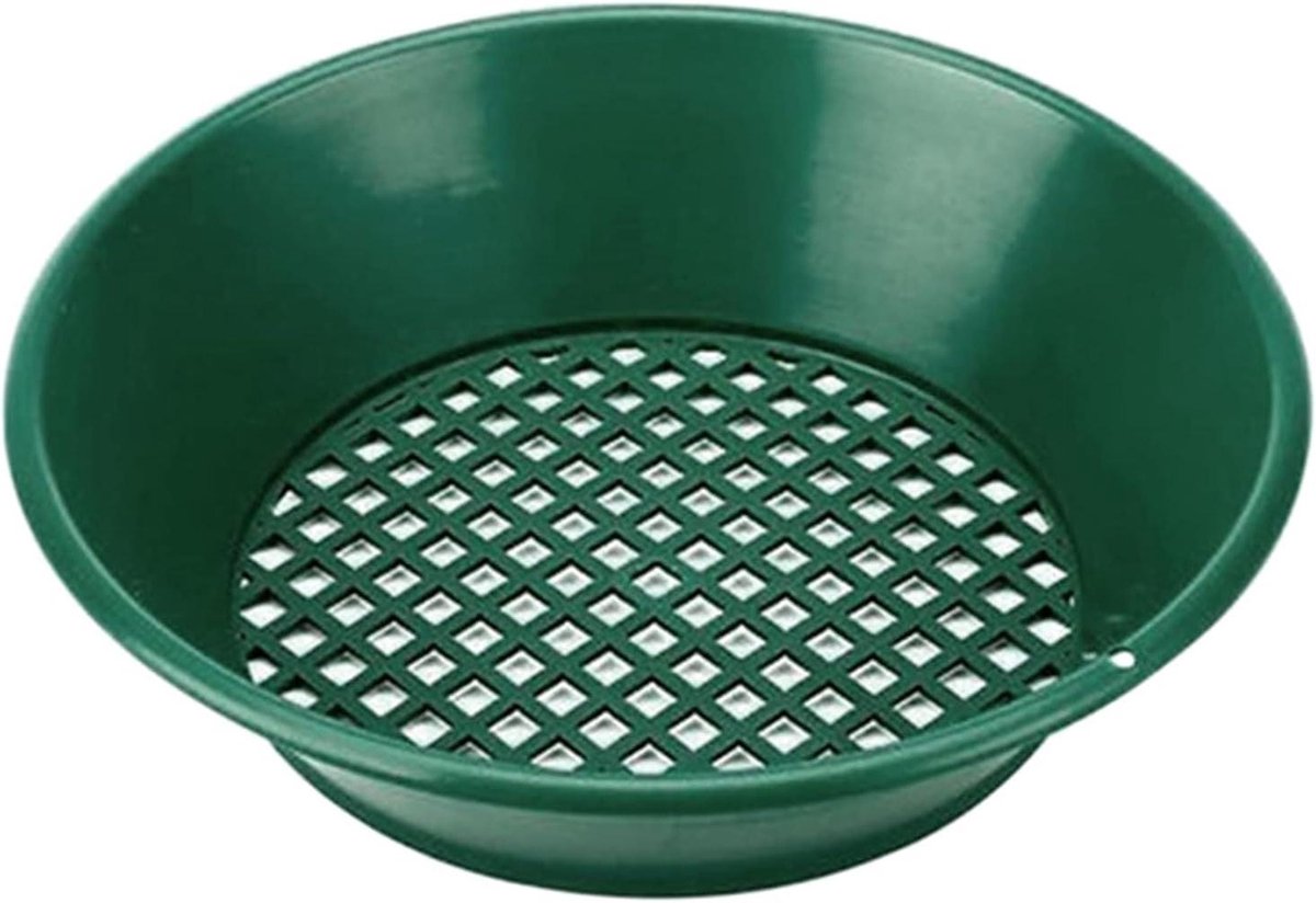 Zand Zeef - Metaal Zeven - Goud Zoeken - Stevige Constructie - 35 cm - Groen